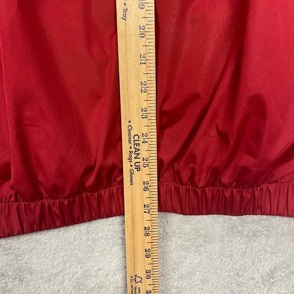 FootJoy Shirt Mens Medium Red Windshirt Pullover V Neck Pockets Golf FJ - Picture 4 of 10